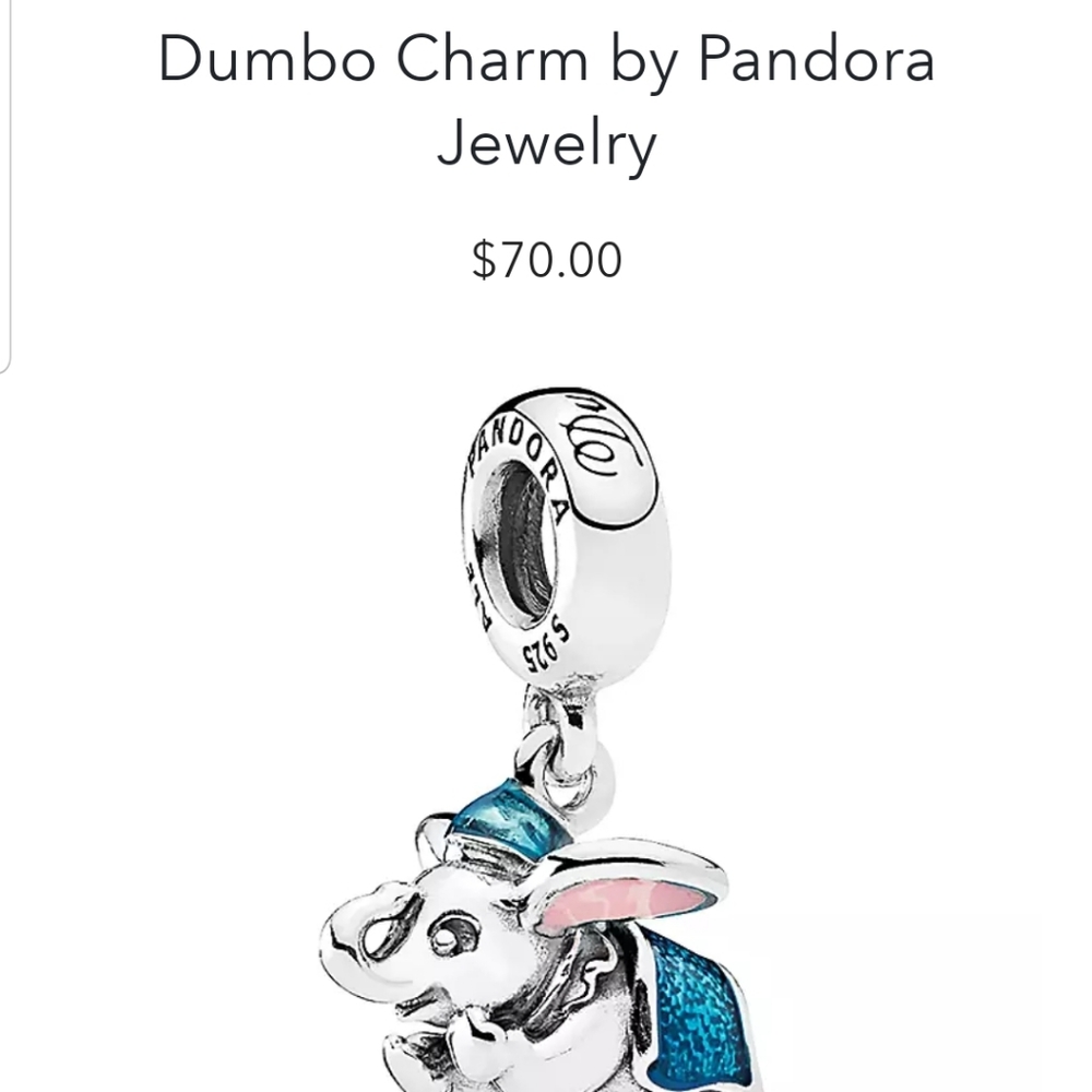 Disney/pandora Dumbo the flying elephant